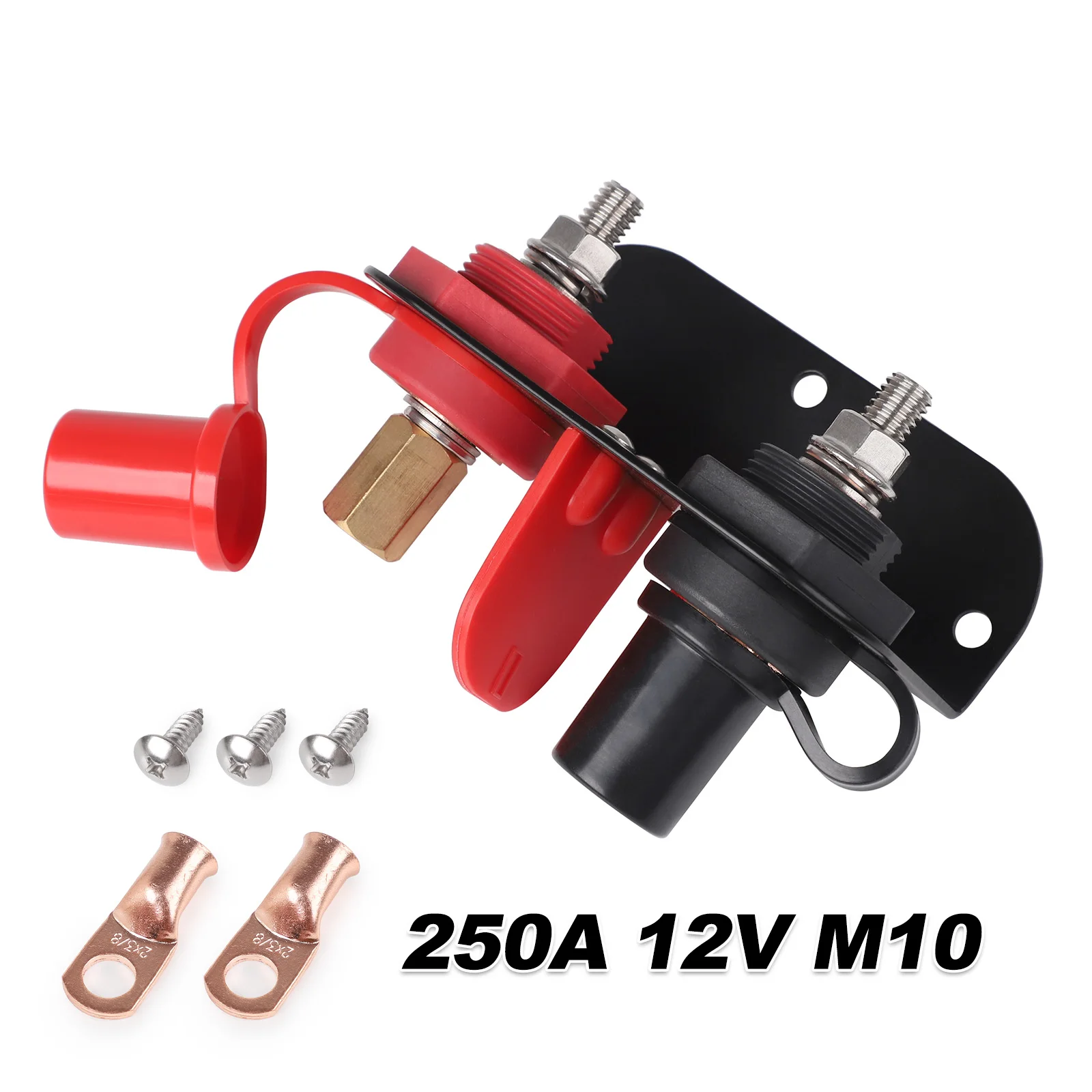 

Remote Post Terminals Battery Relocation Kit with Heavy Duty Steel Mounting Bracket for UTV ATV Car Trucks RV Tractor Mower Boat