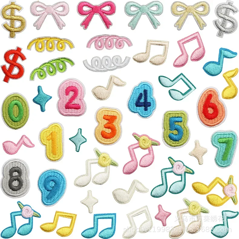 Декоративная-маленькая-тканевая-наклейка-ручной-работы-«сделай-сам»-цветная-цифровая-нашивка-сумка-для-смены-одевание-музыкальная-нота-лук-компьютерная-вышивка