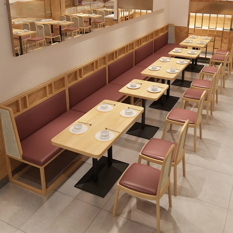 !@Themed Restaurant Catering Furniture Modern Rattan Woven Chairs Coffee Shop Milk Tea Shop Table Chairs Booth Sofa Living Room