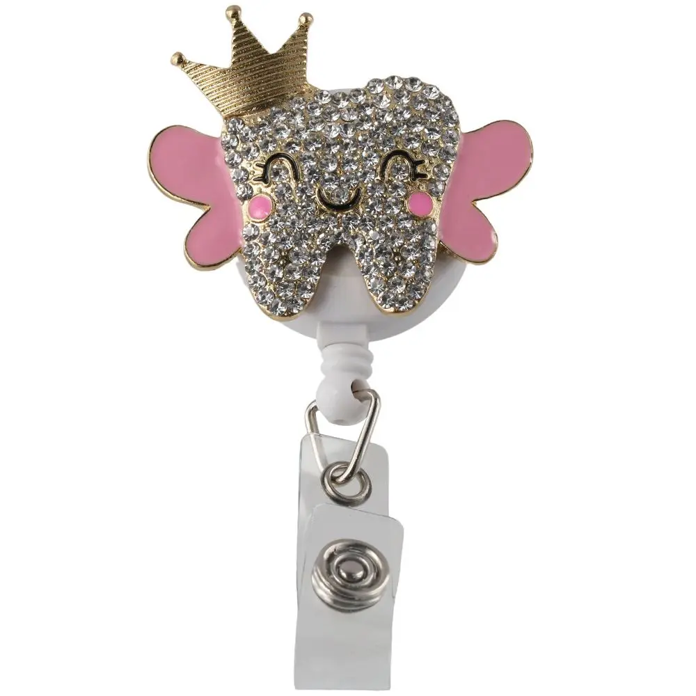 

Выдвижной идентификационный телефон с бриллиантовыми зубцами, Пряжка для прокрутки значка, Пряжка для идентификационной Карты