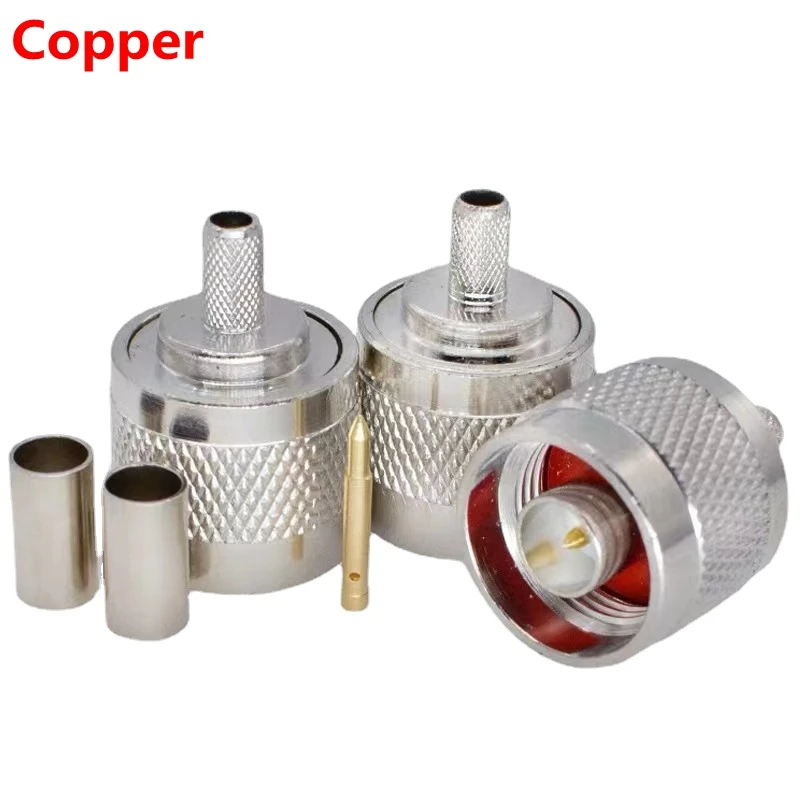 Connecteur Coaxial RF mâle Type L16, 1 à 10 pièces, à sertir, en laiton, pour RG58, RG142, LMR195, RG400, livraison rapide