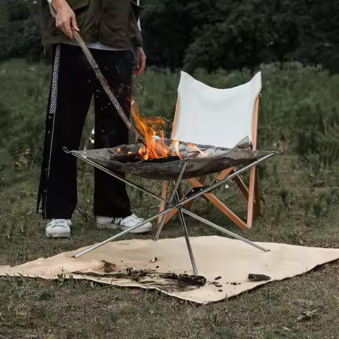 Fire Pit Mat Fireproof Camping Stove Grill Mat Blanket for Ground Patio Deck Lawn Campsite Fiberglass Ember Mat
