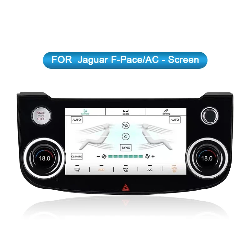 Android AC Panel For Jaguar F-PACE 2016-2020 Car Radio LCD Touch Screen Air Conditioning Panel Auto Stereo Multimedia Player