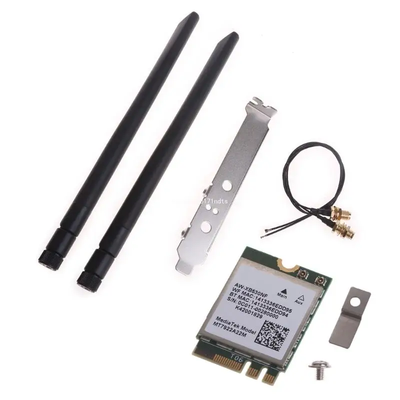 Mt7922 ngff m.2 placa sem fio wifi 6e desktop 2.4g 6g 802.11ax bt 5.2 adaptador dropship