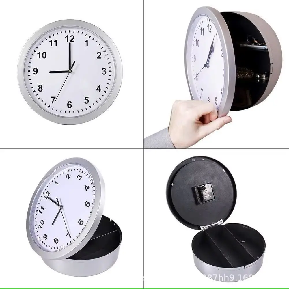 Wall Clock With Hidden Compartment Sight Secret Hide Cash Jewelry Keys Valuables Safe Box For Home Office Decoration Safe