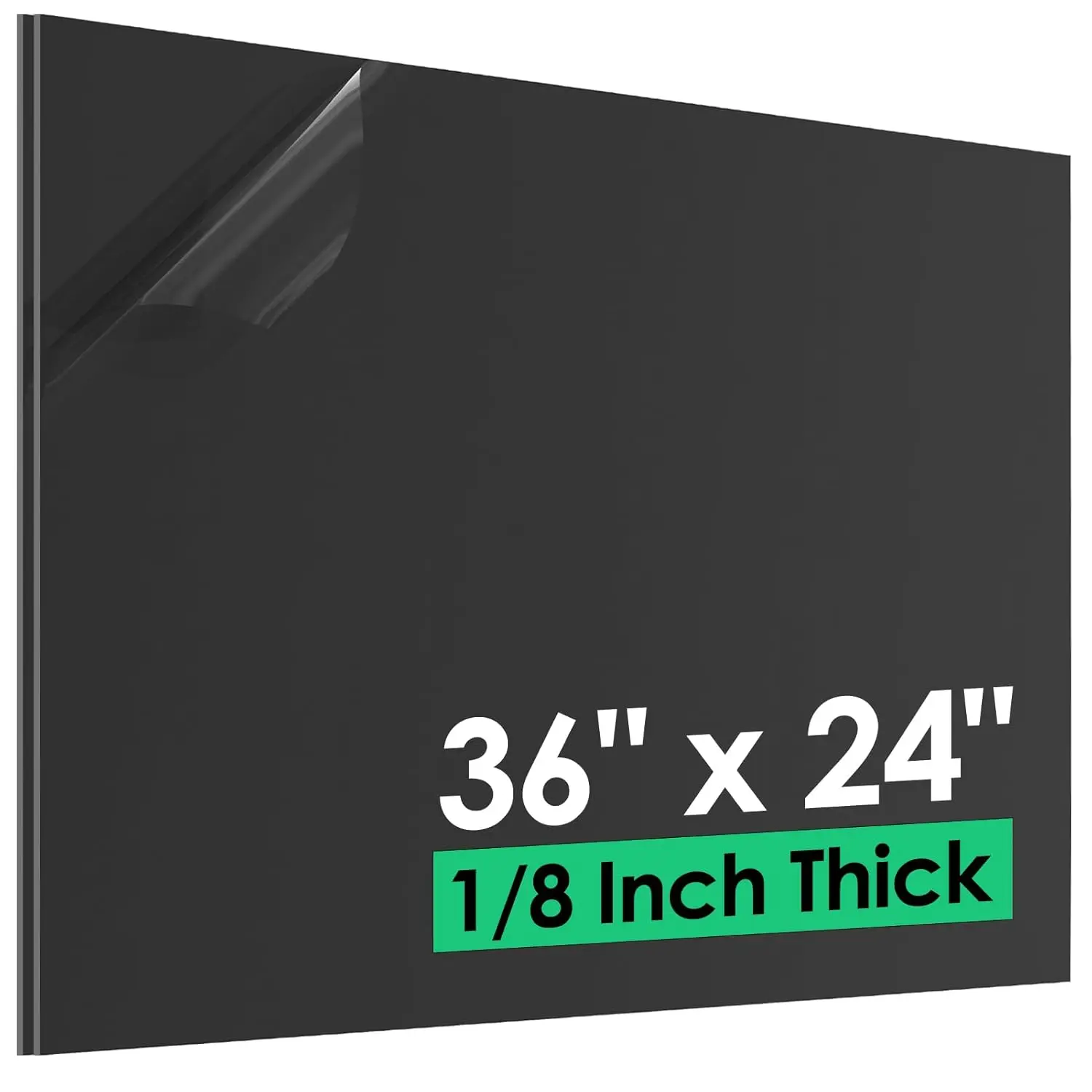 

Лист из АБС-пластика 1/8 дюйма x 36 дюймов x 24 дюйма, черная жесткая доска для вывесок, поделок, DIY-проектов, с текстурированной и гладкой поверхностью, 2 штуки в упаковке