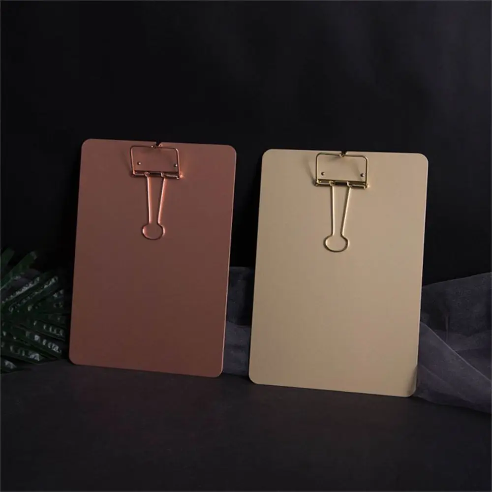 

Durable A4/A5 Metal Clipboard Clip Multifunctional Hangable Menu Bill Folder Writing Pad School Supplies