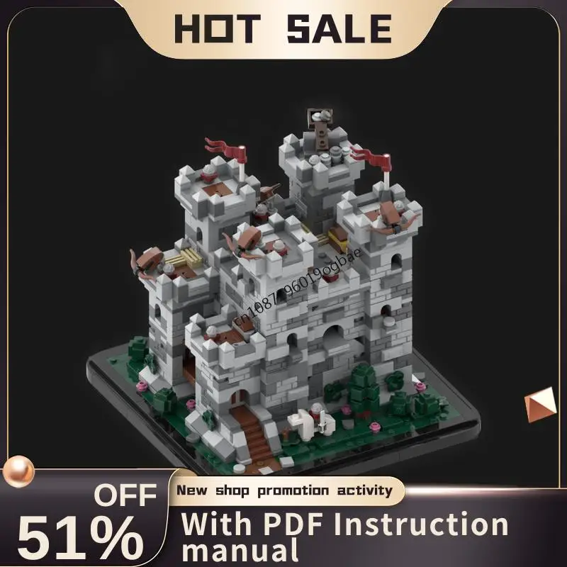 

New 1731Pcs Moc European Medieval Street View Castle Diorama Microscale Model Diy Creative Ideas Child Toys Birthday Gift Blocks