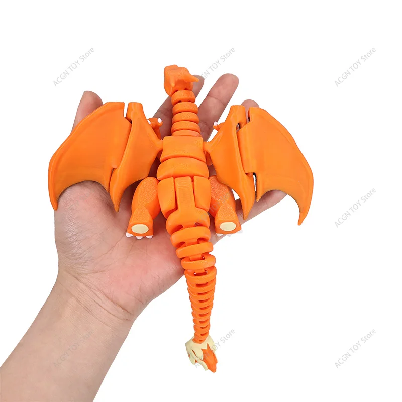 3D-Gedruckte Mega Charizard X Charizard Charmander Rayquaza Onix Gliscor Charmeleon Tandemaus Figuren Spielzeuge – Detail 3