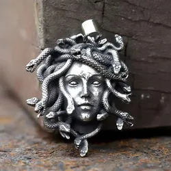 Men's Medusa Pendant Necklace Vintage Snake Animal Accessories Party Gift