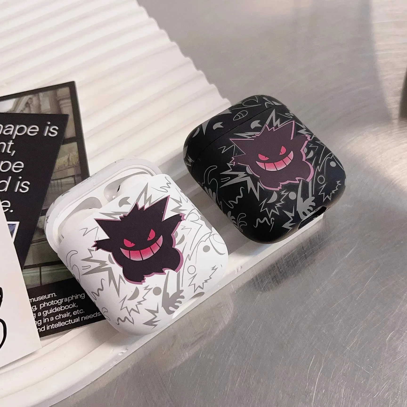 Kopfhörerhülle für Airpods 4 2 3 1 Pro 3 2 Anime Pocket Monsters Pokémon Gengar Wireless Bluetooth Headset Schutzhülle Hard Cover