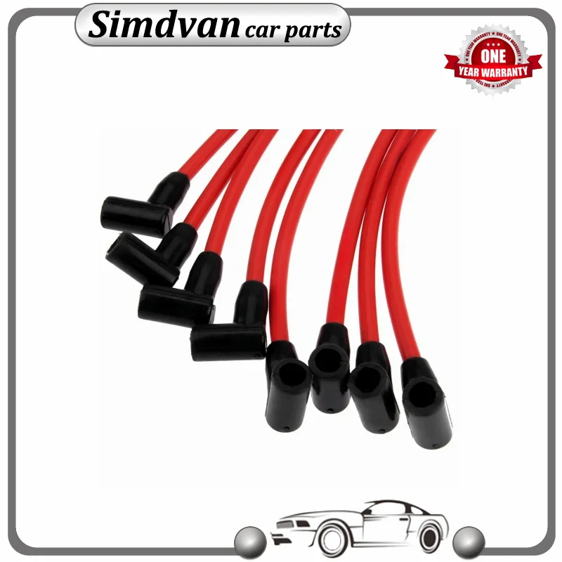 10 قطعة 10.5 مللي متر سباق أسلاك الإشعال لفائف شرارة التوصيل الأسلاك لفورد F-150 1979-1995 5.0L 5.8L SBF M-12259-C301 M12259C301 JDMSPEED