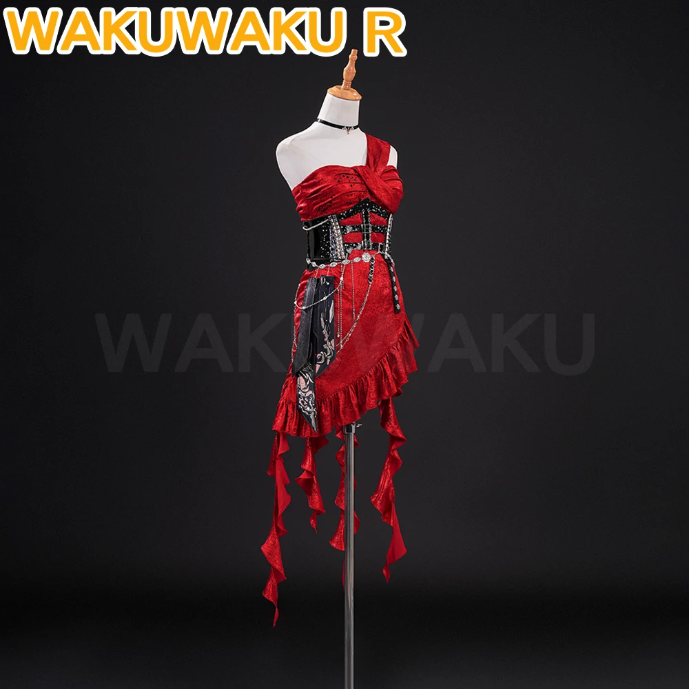 Hunter MC Cosplay Costume Game Love and Deepspace【XS-2XL】WakuWaku-R Sexy Red Dress Sylus Midnight Heroine Cosplay Plus Size view 3