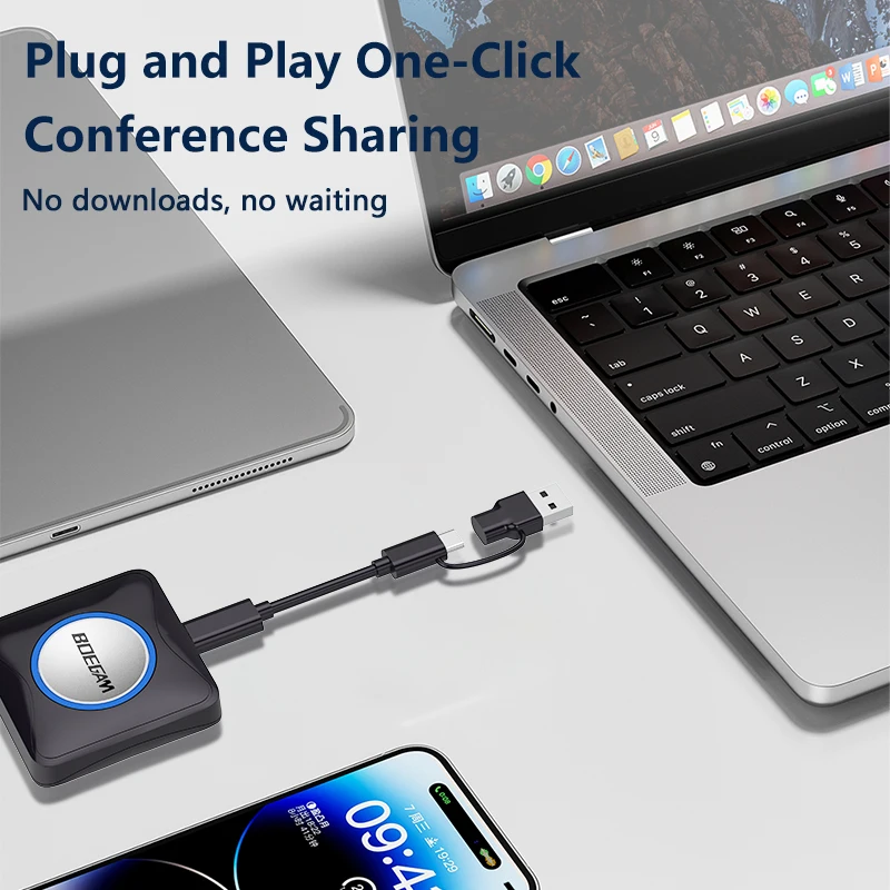 4K UHD Wireless BYOD Conference Room Presentation Collaboration Solution With Airplay/Miracast Support