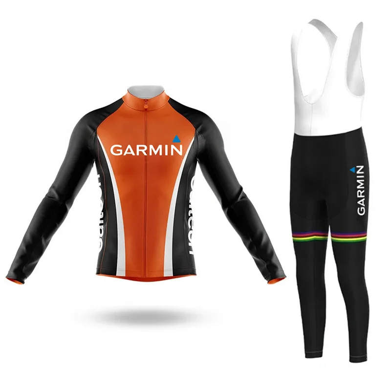 garmin jersey longsleeve cycling kit spring and summer outdoor cycling breathable quick-drying suit bib trousers