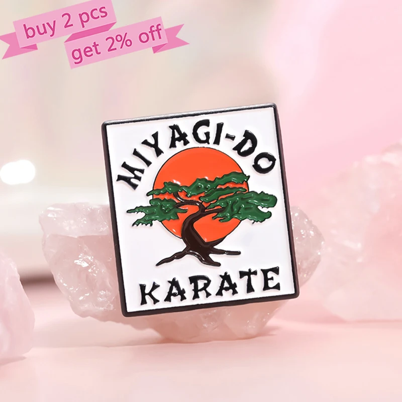 Miyagi-Do Karate Enamel Pins Custom Martial Arts Fan Brooches Lapel Badges Cartoon Jewelry Gift for Kids Friends