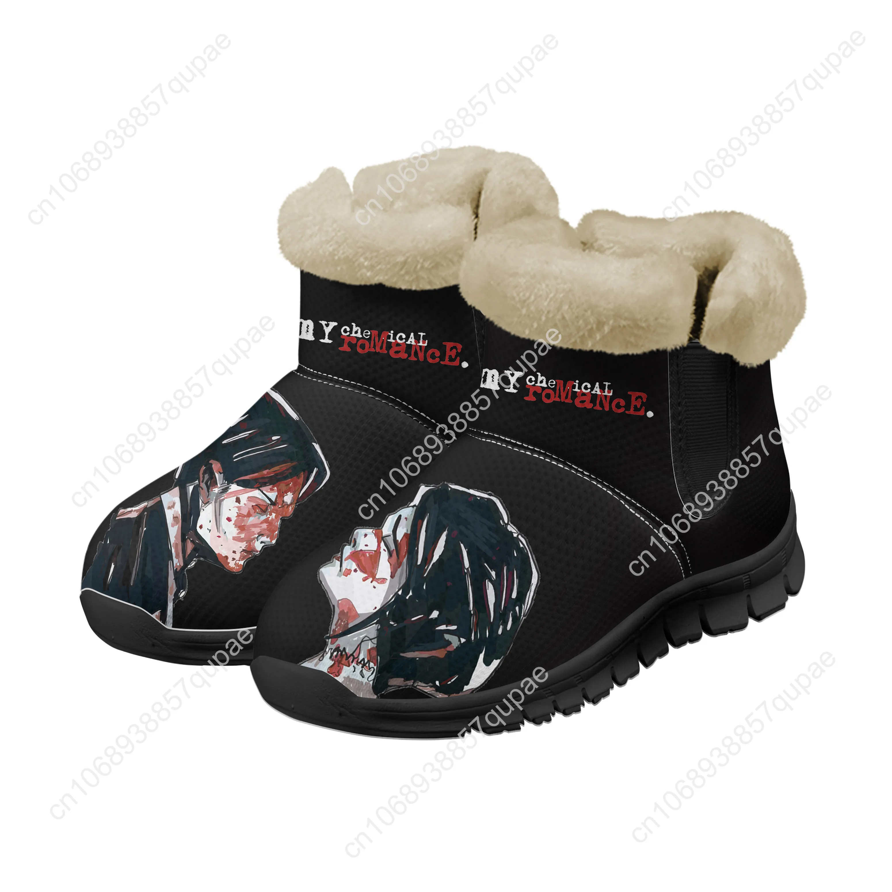 My Chemical Romance Rock Band Snow Boots Mens Womens Teenager Shoes Keep Warm Casual Lightweight Couple Sports Custom Sneakers