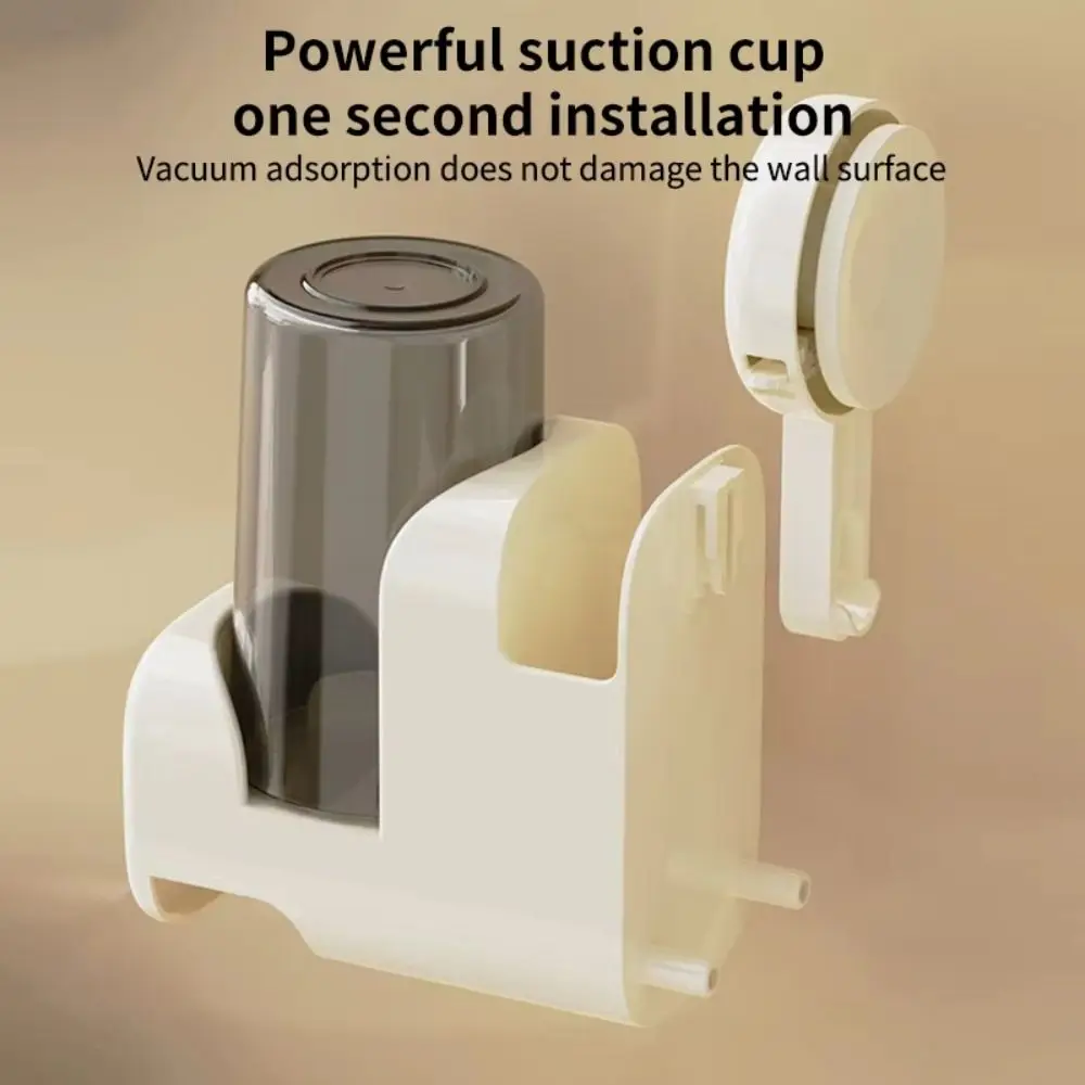 

Подставка для зубных щеток без перфорации, настенный держатель для зубных щеток на присоске, многофункциональная пластиковая полка для хранения зубных щеток