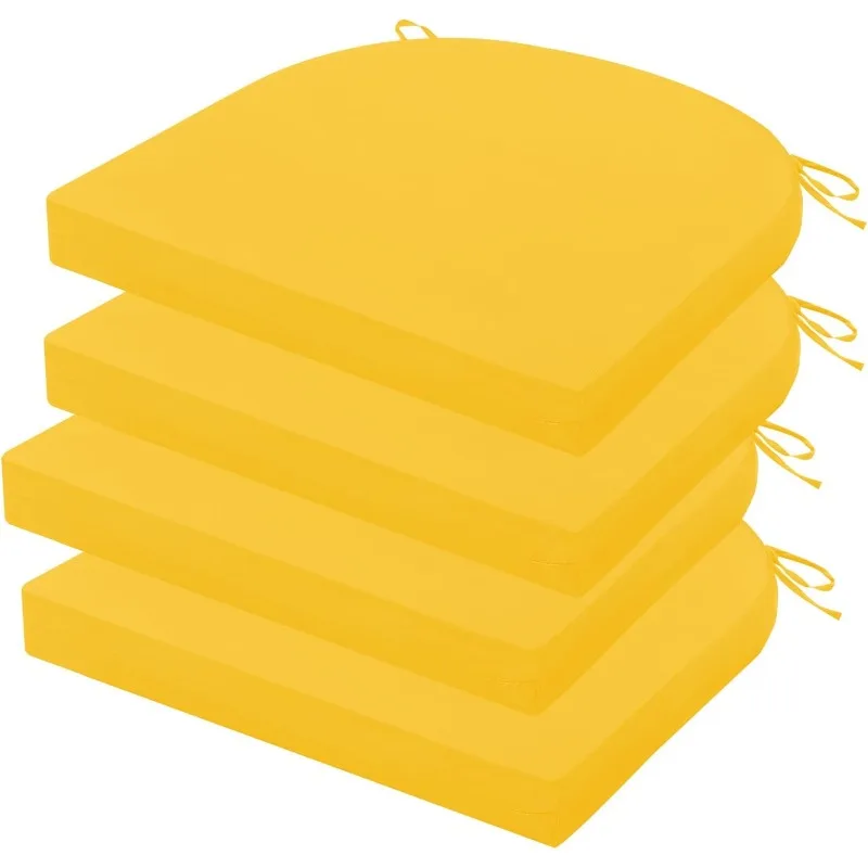 

Chair Cushions Set of 4, 17 x 16 Inch Patio Chair Cushions for Outdoor Furniture, Water Resistant Outdoor Patio Chair Cu