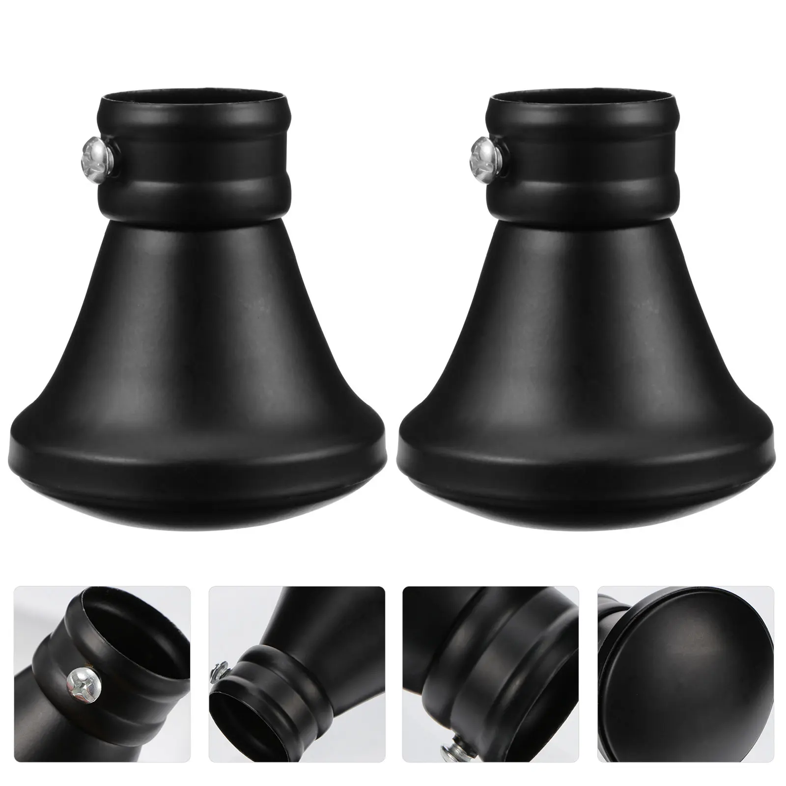 2Pcs Decorative Curtain Rod End Accessories High Quality Finials for Window Drapery Rods Living Room Bedroom Curtain Rod End