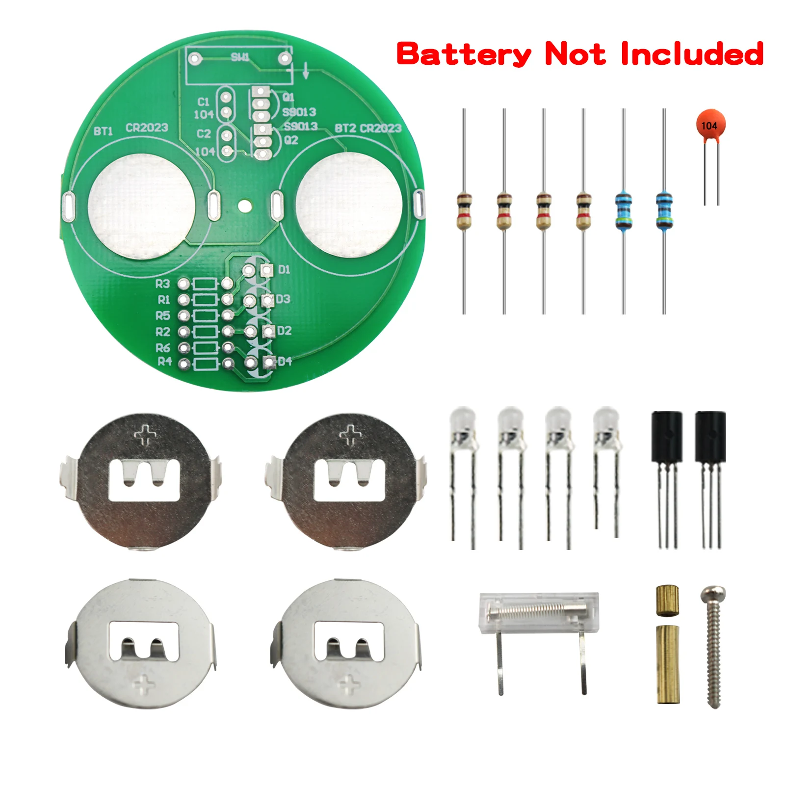 Diy Electronic Kit LED Gyro DIY Welding Kit Rotating Lantern Inline Components Diy Electronic Sodering Project(without Battery)