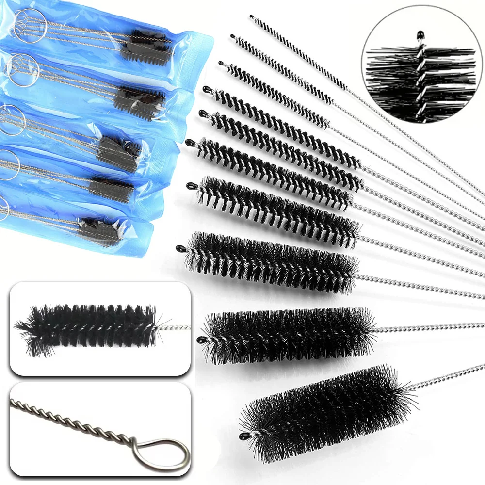 

Набор щеток для чистки 30/20/10 шт., нейлоновые, с длинной ручкой, для труб, многофункциональные, для тату-оборудования, для чистки бытовых чашек, щетка с щетиной