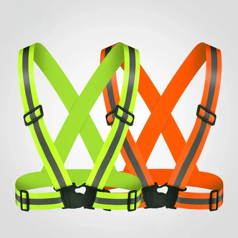 

Outdoor Adjustable Safety Vests Night Walking Highlight Reflective Vest Lightweight Biking Safety Straps Waterproof Running Gear