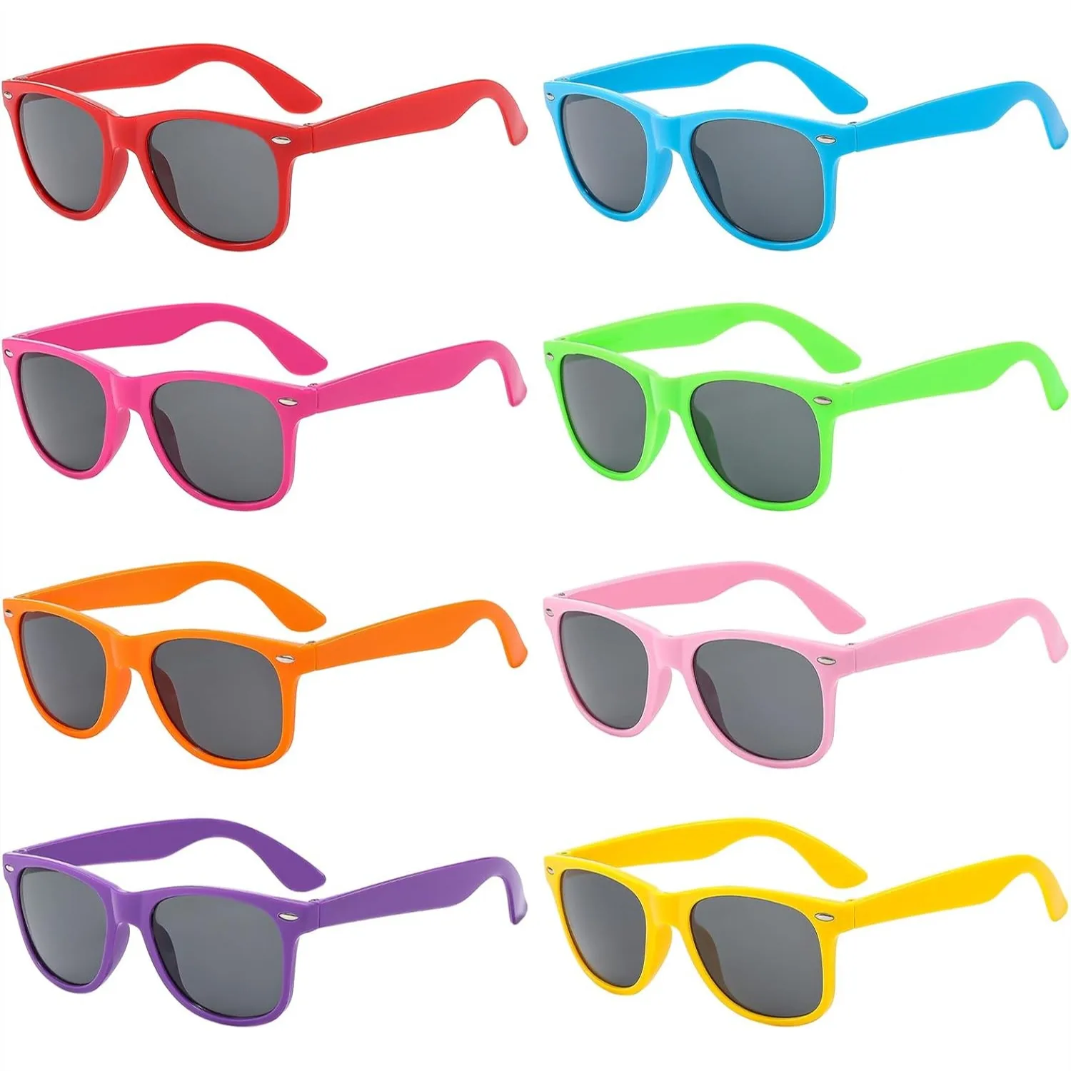 

Neon Color Sunglasses Pack Of 8 Unisex Party Favor Supplies For Graduation Birthday