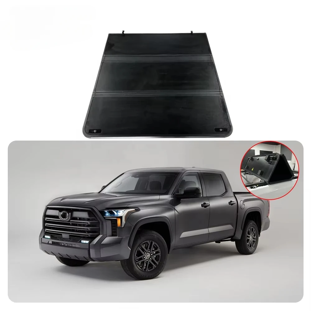 New Design Pickup Truck 4x4 Hard Tri-fold Aluminum Bed Cover Tonneau Cover for Accesorios Para for 23 tacoma tundra Tonneu Cover