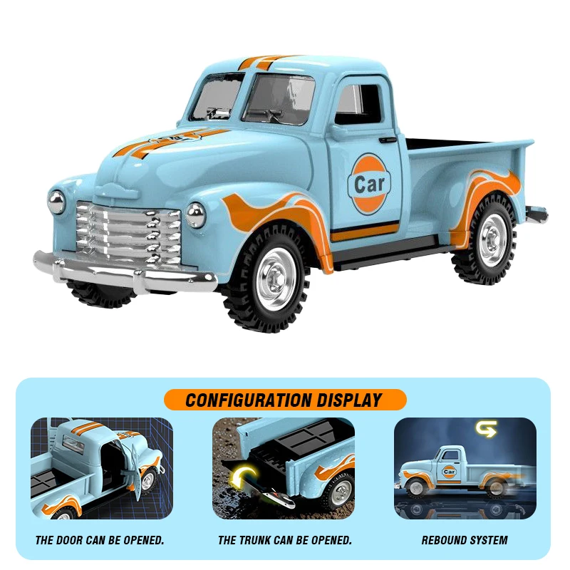 

1:36 Alloy Collector's Edition Bay Edition Pickup Children's Simulation Diecast Car Toy Car Small Gift Toy For Kids