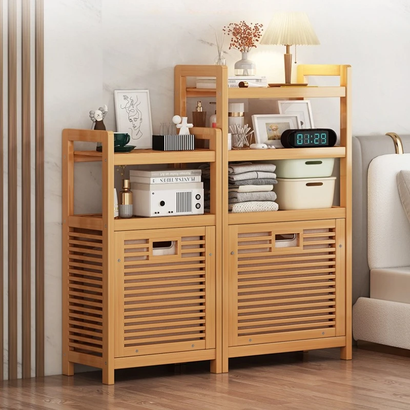 

Simple household laundry basket rack, multi-layer storage cabinet, floor-to-ceiling storage, bathroom, bathroom sundries shelves