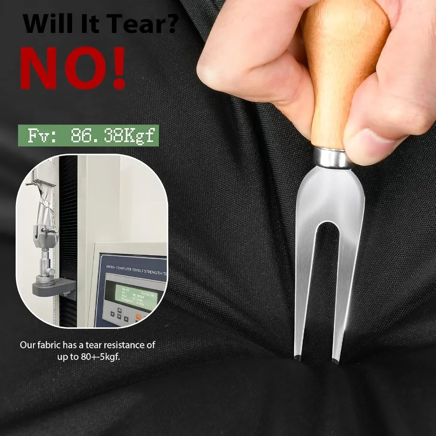 غطاء مقعد خارجي مقاوم للماء مقاس 88 × 40 × 33 بوصة لحماية أريكة الفناء قماش أكسفورد 420D مع فتحات تهوية وفوز #3