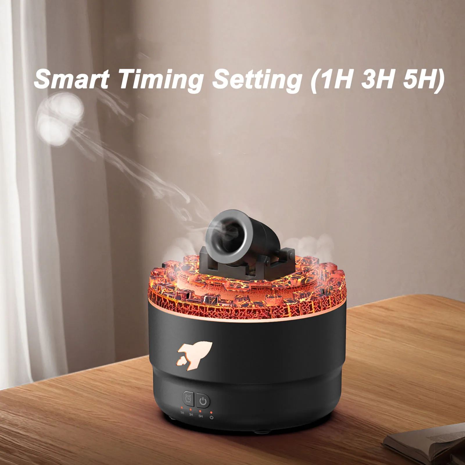 Air Mist Humidifier Essential Oil Diffuser Innovative Design 1H 3H 5H Timing 25dB Low Noise Compact Size for Bedside Tea Table