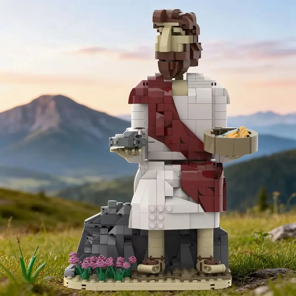 

Gobricks MOC Christianity Jesus Feeding the Multitude Building Block Model Son of God Jesus Figure Bricks Assembly Toys Kid Gift