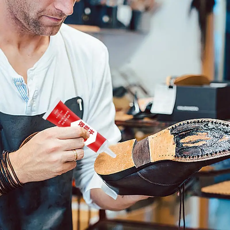 Pegamento para zapatos, adhesivo de cuero para fijación de calzado, transparente, suave, para reparación de suelas, 60ml