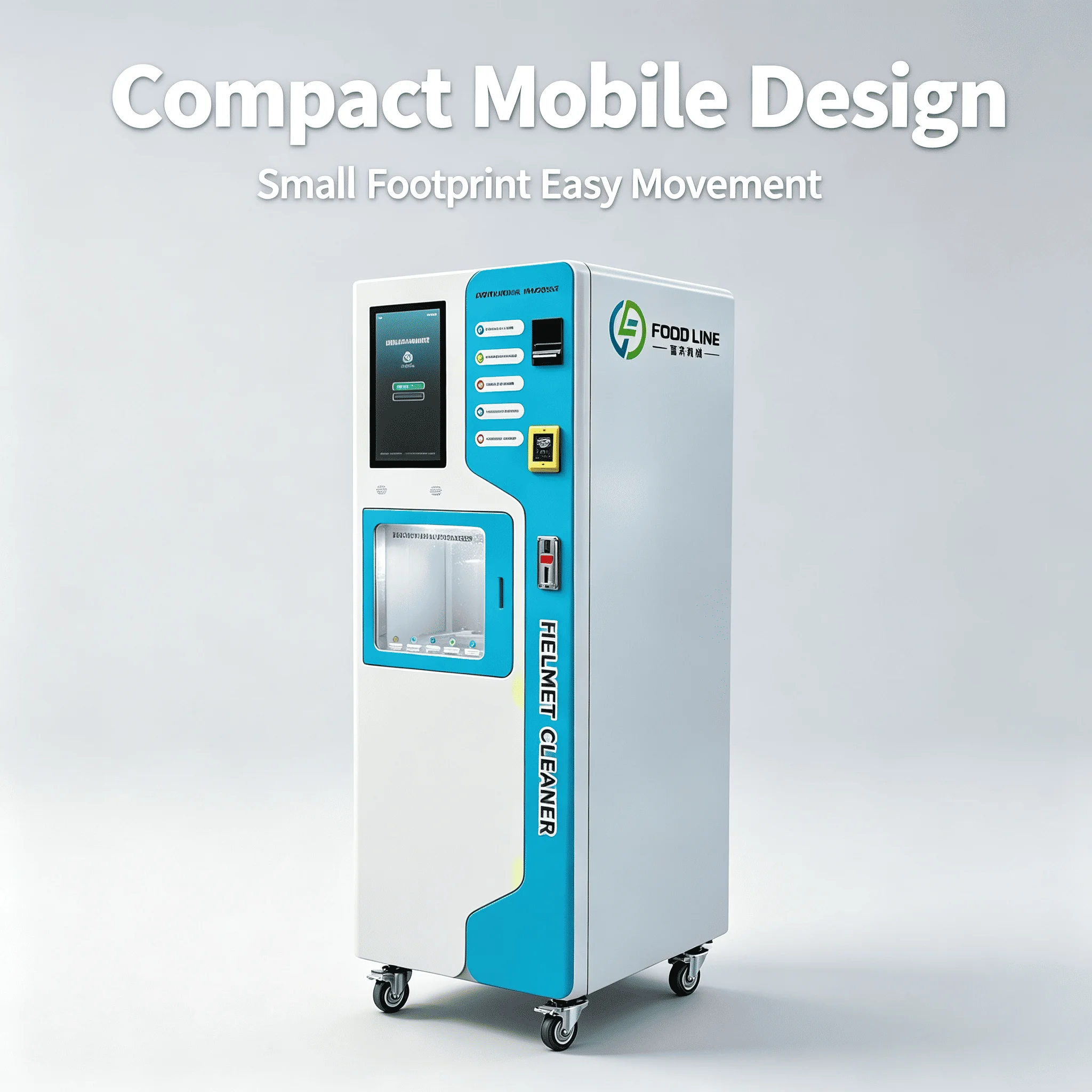 Helmet Sterilizing Self-service Kiosk, Custom Appearance Cleaning Equipment for Motorcycle Helmet Retail Station Customized
