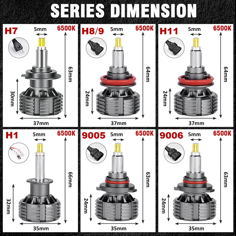 H7 360 Led ل عدسة العارض Canbus سيارة العلوي لمبة H8 H11 H1 HB3 9005 HB4 9006 أضواء الضباب السيارات توربو مصباح صغير 12 فولت