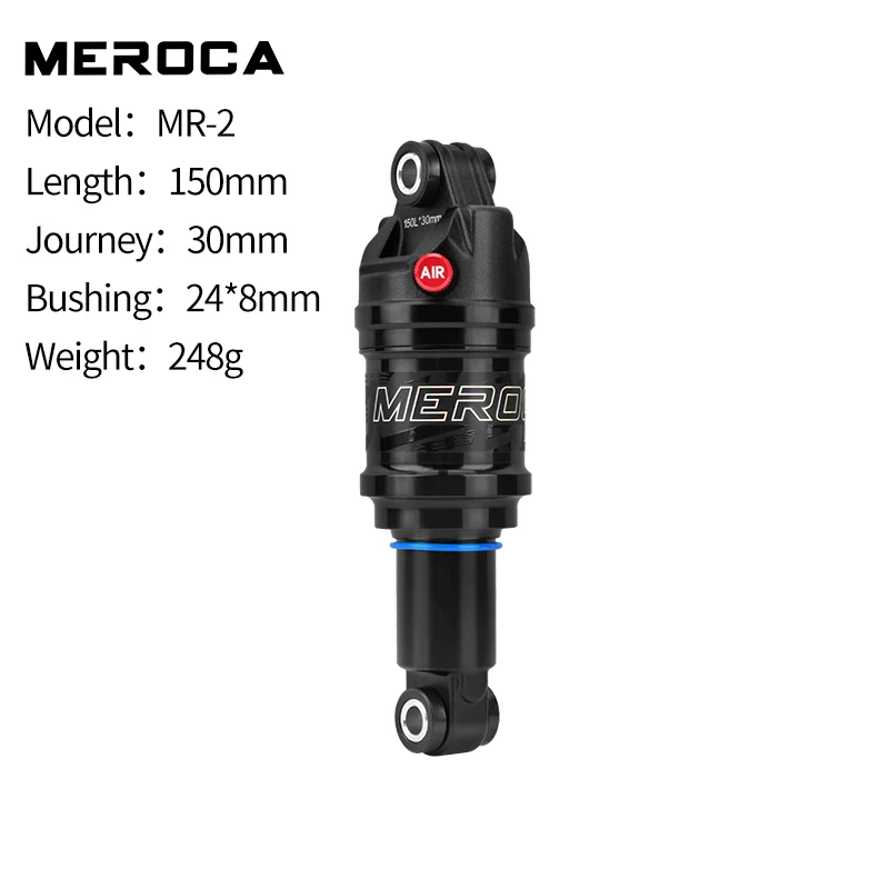 MEROCA Mtb Fiets Lucht Schokdemper 165mm 190mm Verstelbare Luchtdruk Aluminium Fiets Mtb Lucht Schokdemper