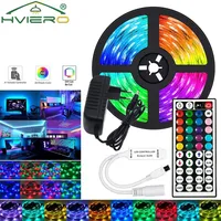 5050 Led Strip Lights RGB 5M 10M 150Led Wall Lamp Neon Flexible Ribbon Stripe 44Key IR Controller Diode Tape Color TV Backlights