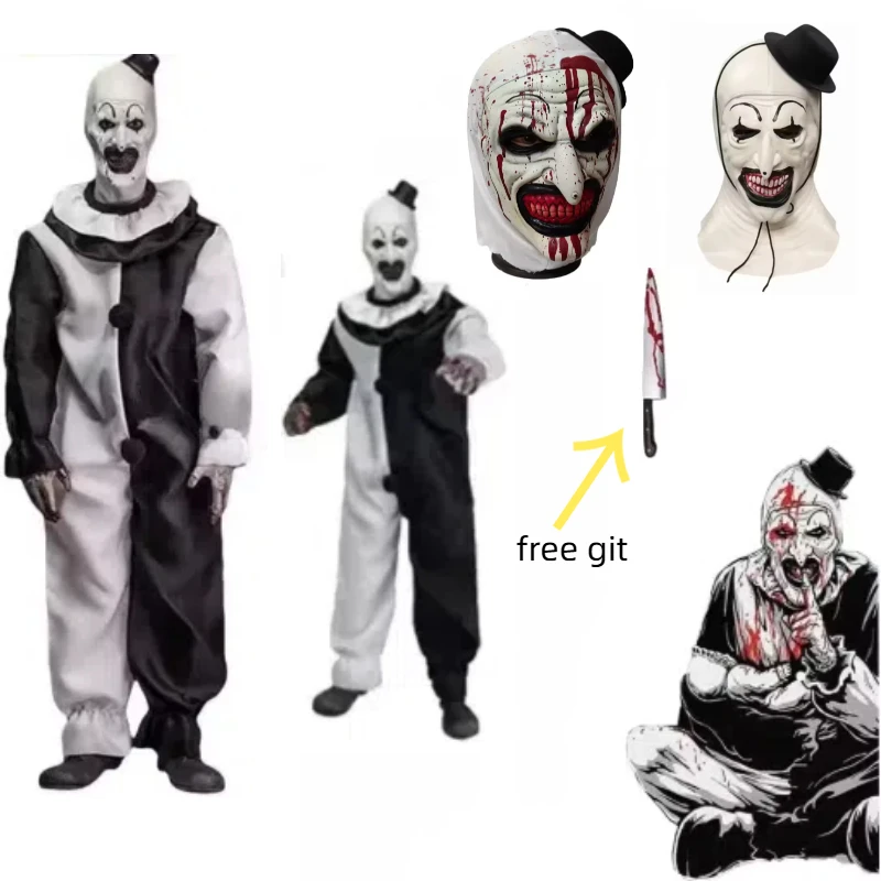 

Adult Scary Clown Costume Scary Clown Halloween Cosplay Costume Ghost Clown 2 Show Costume Ghost Clown Costume Free Prop Knife