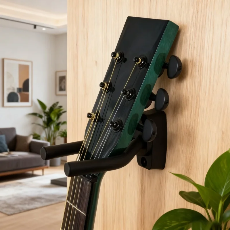 Short Wall Mounted Guitar Hook - Guitar Wall Bracket, DIY, Suitable for Home Studios, Music Rooms, Etc