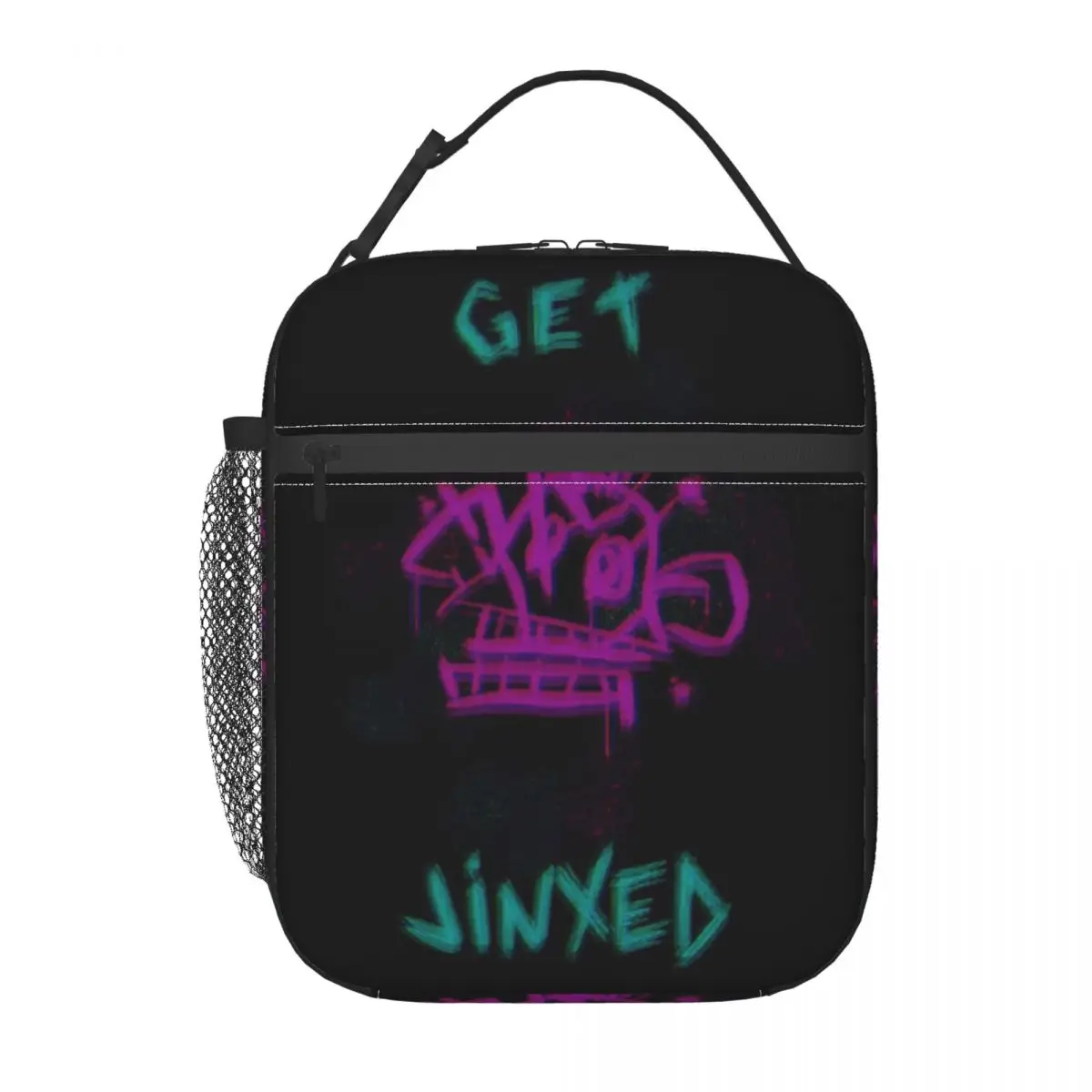 Custom Jinxes Arcane Wallpaper Insulated Lunch Bag for Cooler Thermal Food Lunch Box Outdoor Camping Travel Resuable Tote Bags