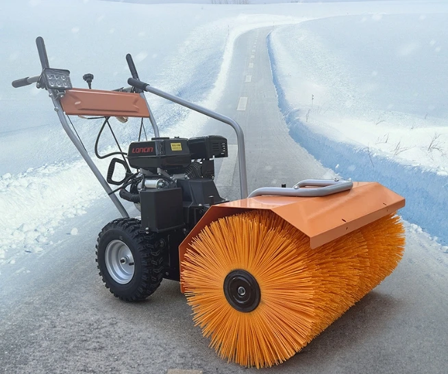 6.5hp Multifunctional Snow Blower, Push-type, with Brush Blade, Electric, Thickened Steel Plate, for School Road Sanitation