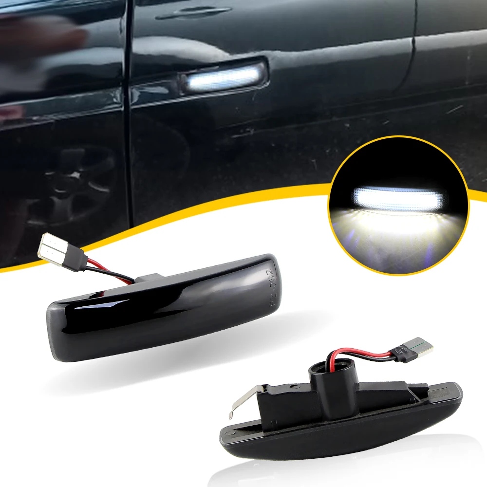 

2pcs 6000K White LED Smoked Side Repeater Light For Land Rover LR4 (L319) 2010-2016 Range Rover Sport (L320) 2006-2013