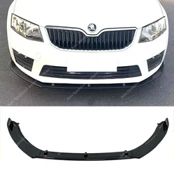 Difusor divisor de alerón de parachoques delantero para Skoda Octavia MK3 5E 2.0TSI 2.0TDI VRS Combi/Hatchback 2013-2017, kits de carrocería pre-lci