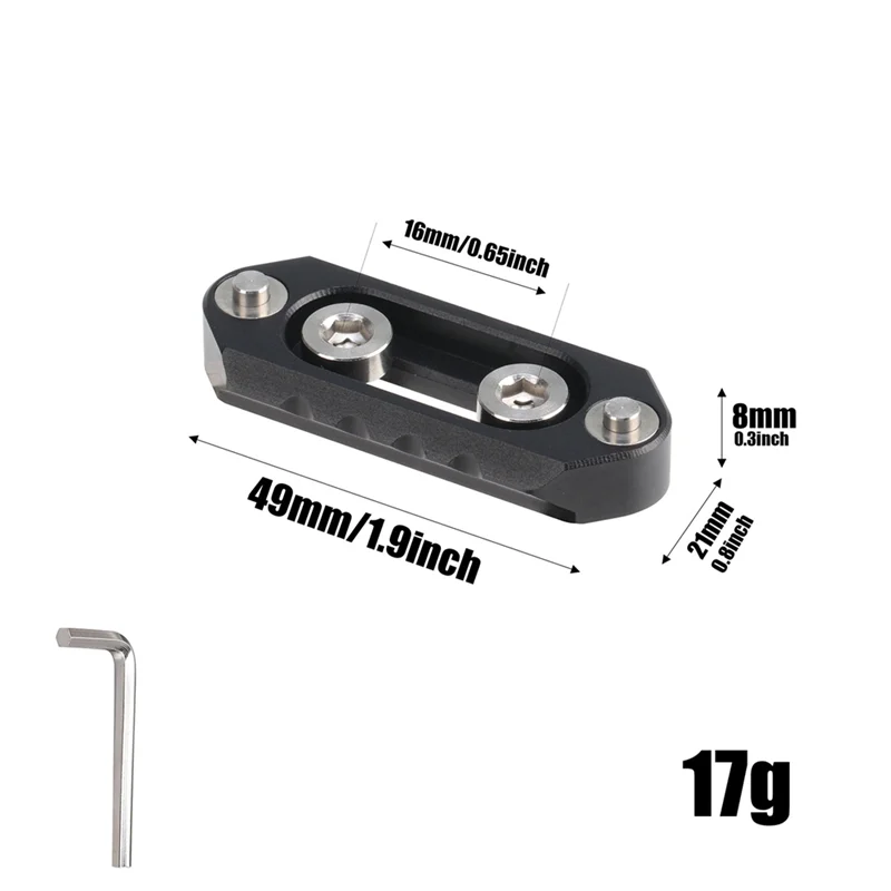 GO-For Nato Slider 4.9Cm Universele Camera Kooi Slide Slot Draaggreep Quick Release Nato Camera Rail Slider Gemakkelijk Inst