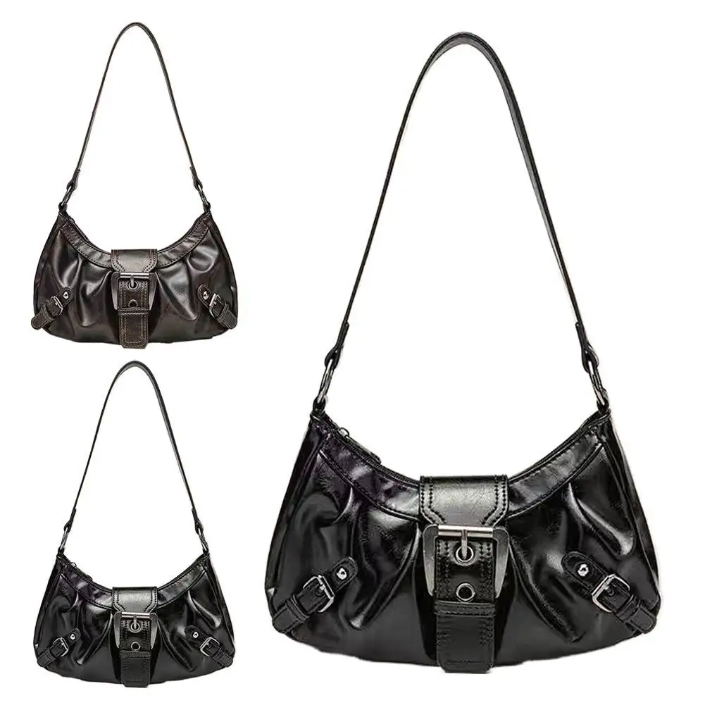 Y2K Retro Plissierte Hobo-Schultertasche für Damen, Bestseller im Maillard-Stil, Unterarmtasche, Clutch-Handtasche für Reisen, Arbeit und Shopping – Detail 18
