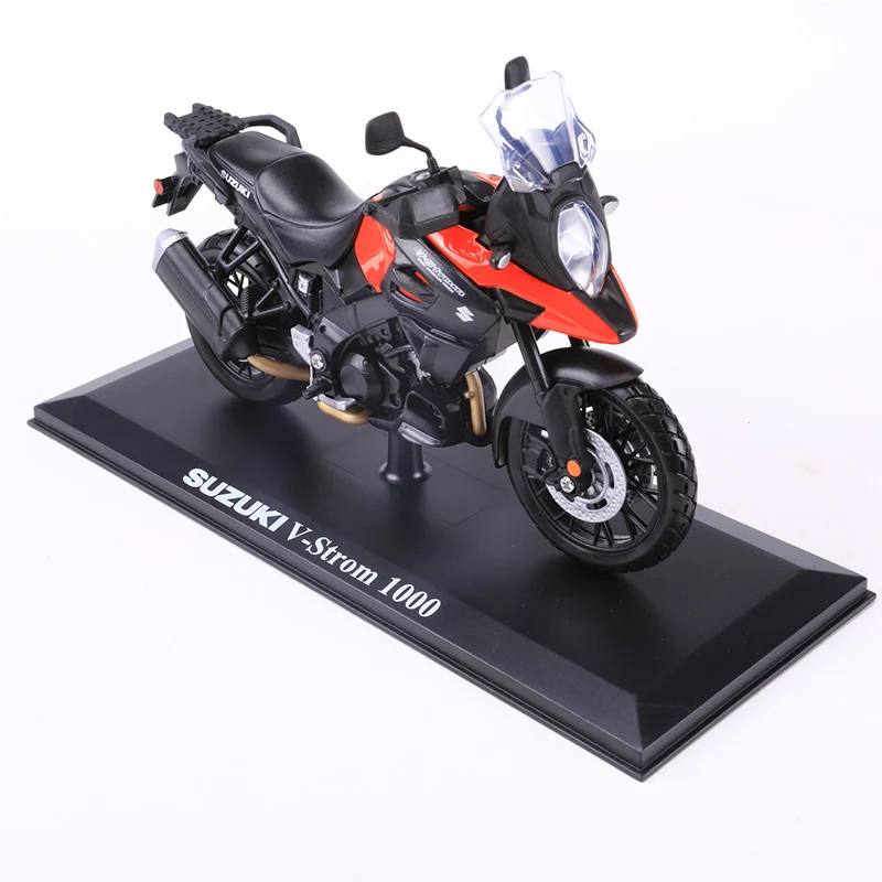 Maisto-modelo de coche de motocicleta, colección de maquetas de coche de aleación, 1:12, SUZUKI v-strom 1000