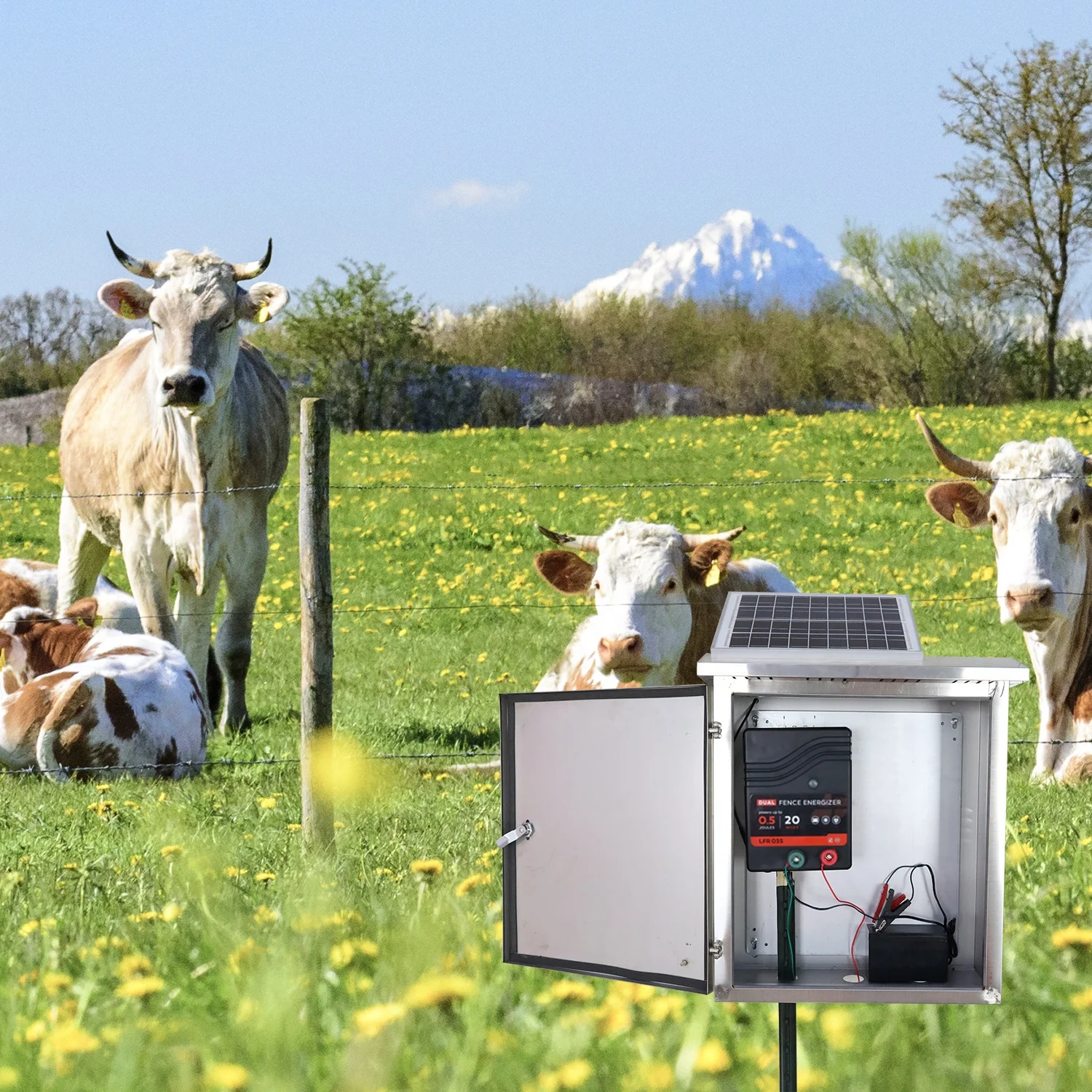 Lydite 20miles  Electric Fence Powered Energizer Livestock Solar Electric Fence