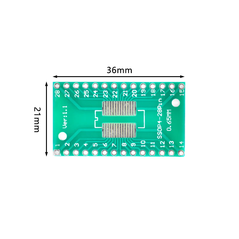 20 sztuk/2 szt. SOP28 do DIP28 Adapter konwerter płytka drukowana SMD do gniazda DIP Pin Pitch — zdjęcie 6
